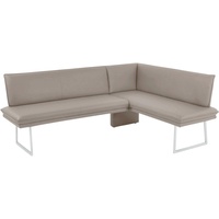 K+W Komfort & Wohnen Eckbank mit Sattlernaht und schmaler