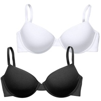PETITE FLEUR Schalen-BH Damen schwarz+weiß Gr.75B