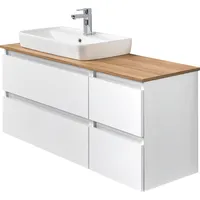 Saphir »Quickset 360 Waschplatz mit Keramik-Aufsatzbecken, wandhängend«, Waschtischplatte, 113