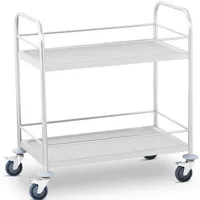 Royal Catering Servierwagen Transportwagen Rollwagen Küchenwagen Abräumwagen 2X50 Kg