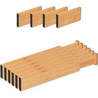 Relaxdays Schubladentrenner, 10 TLG. Set, verstellbare Länge von 34