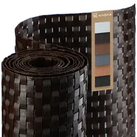 Kadax Sichtschutzmatte 100 x 100 cm Dunkelbraun Rattan
