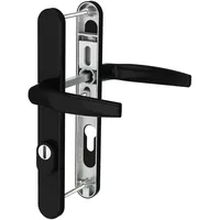 MS Beschläge Schmalrahmengarnitur 8-72mm Schwarz Kernziehschutz Drücker/Drücker TS 71-86mm