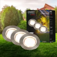 Briloner Connect to Shine 3er Set LED Bodeneinbaustrahler, IP67