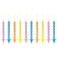Partydeco Geburtstagskerze 10 St. Bunt gemischt