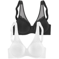 PETITE FLEUR Minimizer-BH Damen weiß+schwarz Gr.95E