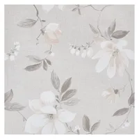 VidaXL Vliestapete 3D Blumenmuster Grau 10x0,53 m