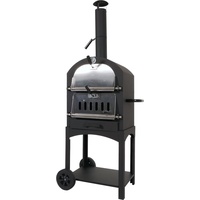 MCW MCW, Pizzaofen Kaminofen, Grillrost Holzkohlerost Pizzastein, Stahl schwarz