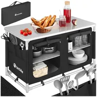 Tectake tectake® Campingschrank Komfort mit 4 Fächern, faltbar, Stauraum