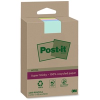 Post-it Post-it® Super Sticky Recycling Notes Haftnotizen extrastark farbsortiert,