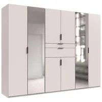 WIMEX Boxxx Kleiderschrank mit Spiegel Schlafzimmerschrank Bestseller", Weiß, Metall,