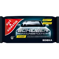 Gut&Günstig feuchte Reinigungstücher Scheiben 1-lagig weiß, 30 Tücher