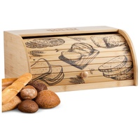 Ecosa Brotbox mit Rolldeckel aus nachhaltigem Bambus Brotkasten Brotaufbewahrung