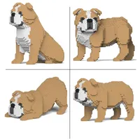 JEKCA Bricks Englische Bulldogge 4-in-1 Pack 128-tlg. ST19EBD01-M03