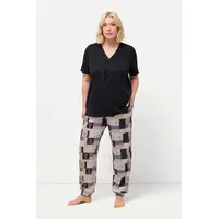 Ulla Popken Pyjama in schwarz | 54-56