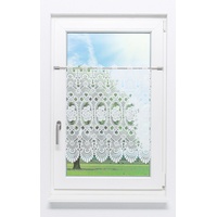 Plauener Spitze® Plauener Spitze Scheibengardine Blumenspitze #1W (BxH) 42cm