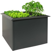 Mendler Hochbeet HWC-N24, Metallhochbeet Gemüsebeet Blumenkasten Pflanzkübel, Schneckenkante 78x110x110cm
