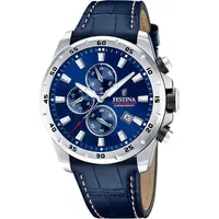 Festina Timeless Chronograph Blau Leder 45,1 mm F20692/2