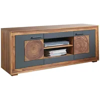 Massivmoebel24 TV-Board Sheesham 150x46x62 gebeizt TURIN #02 - 2