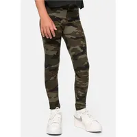 URBAN CLASSICS Mädchen Leggings Girls Camo Leggings Wood Camouflage