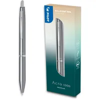 Pilot Pen PILOT Kugelschreiber Acro 1000 silber, Schreibfarbe: schwarz,