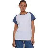 URBAN CLASSICS T-Shirts in white/vintageblue S