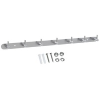 Intirilife Edelstahl Garderobenleiste Modell B - 7 Haken -