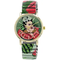 Raptor Damenarmbanduhr Frida Kahlo Edition mit Zugband (Mehrfarbig Hellgrün