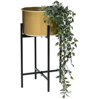 DanDiBo Ambiente DanDiBo Blumenhocker mit Topf Gold Metall Schwarz