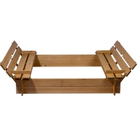 Dobar Sandkasten mit Sitzbänken und Deckel 118 x 118