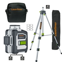 LASERLINER CompactPlane-Laser 3G Set 150 Laser-Distanzmessgerät Schwarz, Grün, Grau