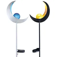 GLOBO Gartendeko Außenleuchte LED Gartenstecker Außenlampe, Mond Design Erdspieß,