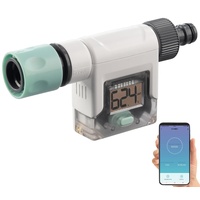 Royal Gardineer Smart-Wasserzähler für den Gartenschlauch mit Display, Bluetooth