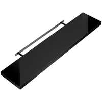 CASARIA Schweberegal 70cm Hochglanz Schwarz