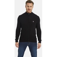 Jan Vanderstorm Strickjacke ONERVA mit elastischem Saumbund schwarz XL