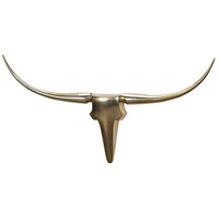 KADIMA DESIGN Deko Geweih Bull "L", Aluminium, 125x60x10 cm,