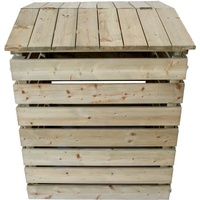 NATIV Komposter Holz mit Deckel,
