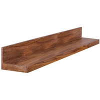 KADIMA DESIGN Wandregal Wood aus Massivholz Sheesham, 140 cm,