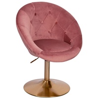 KADIMA DESIGN Chesterfield-Loungesessel ADDA: 360° Drehfunktion, Samtbezug, Trompetenfuß, 67x80-100x62