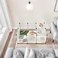 Songmics Heimtiergehege, weiß Kunststoff, 125x42x63 cm, Freizeit, Tierbedarf, Tierzubehör