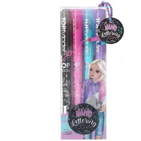 DEPESCHE Handlettering Set 4 St. Schwarz/Pink/Türkis/Lila