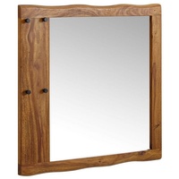 KADIMA DESIGN Wandspiegel Braun, Glas, Quadratisch, 80x80x3 cm, Spiegel,