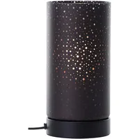Brilliant Tischlampe, 24 cm, E27, Lichteffekt. schwarz matt