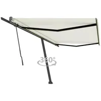 VidaXL Standmarkise Manuell Einziehbar 500x350 cm Creme