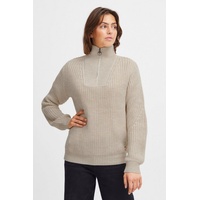 Oxmo Troyer OXNancy 21800126-ME Modischer Strickpullover mit Troyerkragen in