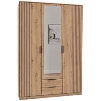 WIMEX Boxxx Kleiderschrank, Eiche Artisan, Metall, 4 Fächer, 2