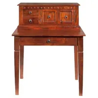 Massivmoebel24 Schreibtisch Akazie 85x68x111 nougat lackiert OXFORD #507 -