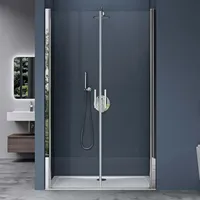 SoGood doporro Duschtür Nischentür dusche Duschabtrennung Duschkabine 95cm Nischendrehtür