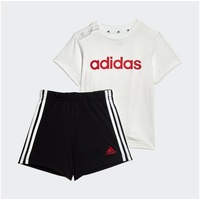 Adidas Lin Co Trainingsanzug Top:White / Better Scarlet Bottom:Black