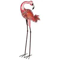 BIRENDY Riesige schöne Metall Figuren Flamingo 86cm Gartenfigur Dekofigur